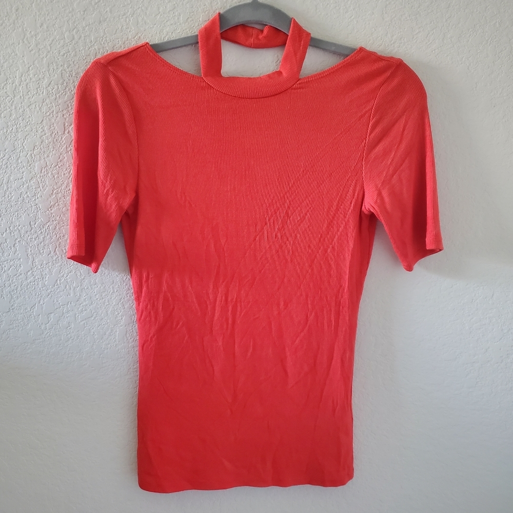 Revolve LA Made ribbed cut out low back tee NWT